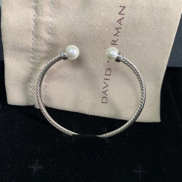 David Yurman Silver Pearl Bracelet For Women - Picture 5 of 8